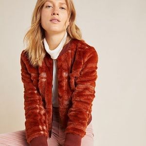 Anthropologie faux fur jacket